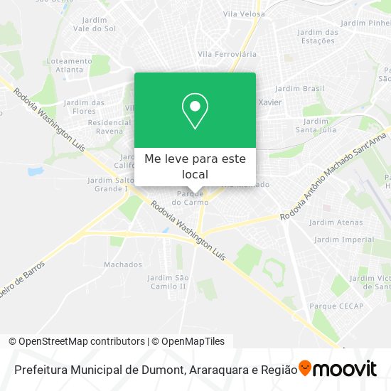 Prefeitura Municipal de Dumont mapa