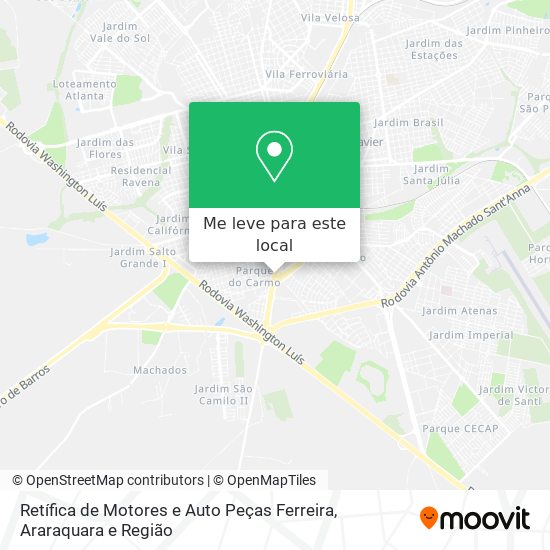 Retífica de Motores e Auto Peças Ferreira mapa