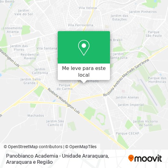 Panobianco Academia - Unidade Araraquara mapa