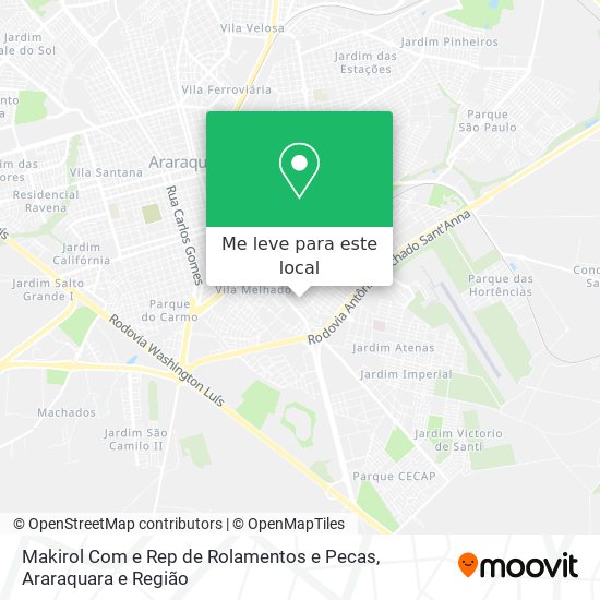 Makirol Com e Rep de Rolamentos e Pecas mapa