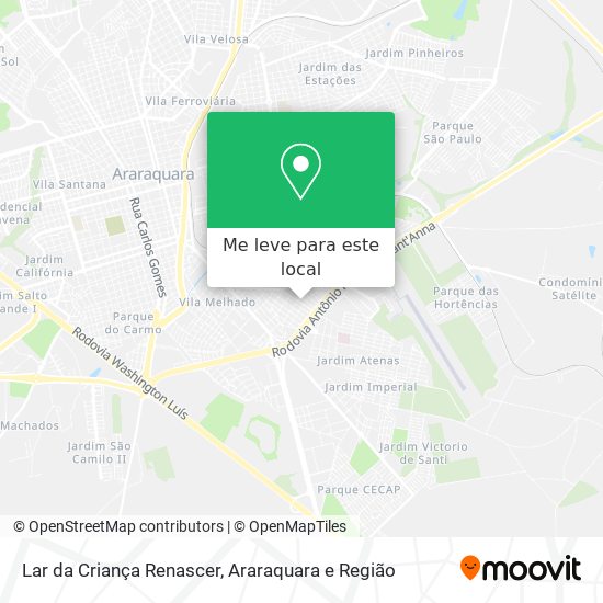 Lar da Criança Renascer mapa