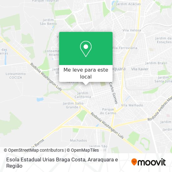 Esola Estadual Urias Braga Costa mapa