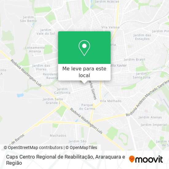 Caps Centro Regional de Reabilitação mapa