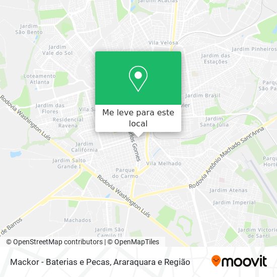 Mackor - Baterias e Pecas mapa