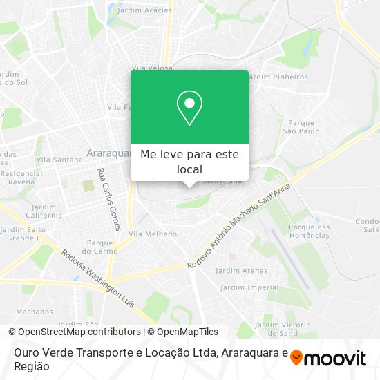 Ouro Verde Transporte e Locação Ltda mapa