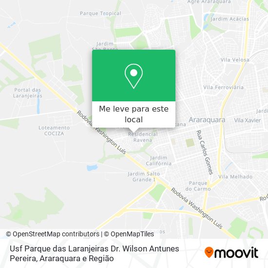 Usf Parque das Laranjeiras Dr. Wilson Antunes Pereira mapa