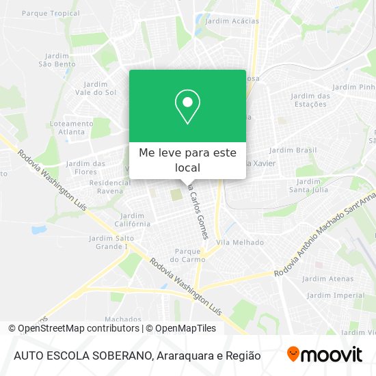 AUTO ESCOLA SOBERANO mapa