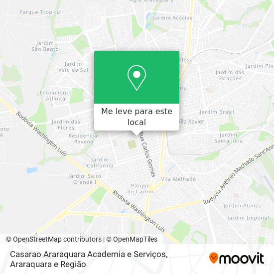 Casarao Araraquara Academia e Serviços mapa