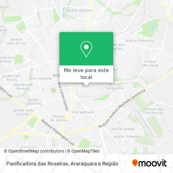 Panificadora das Roseiras mapa