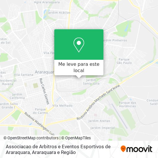 Associacao de Arbitros e Eventos Esportivos de Araraquara mapa