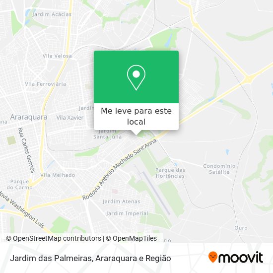 Jardim das Palmeiras mapa