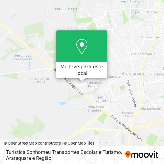 Turistica Sonhomeu Transportes Escolar e Turismo mapa