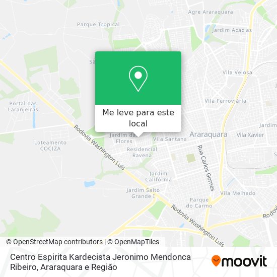 Centro Espirita Kardecista Jeronimo Mendonca Ribeiro mapa