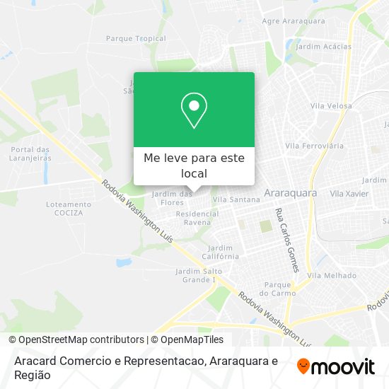Aracard Comercio e Representacao mapa