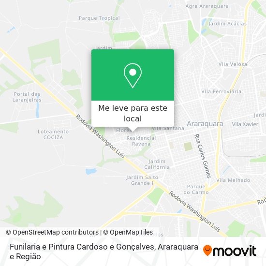 Funilaria e Pintura Cardoso e Gonçalves mapa