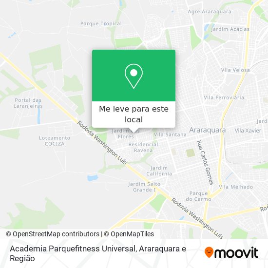 Academia Parquefitness Universal mapa