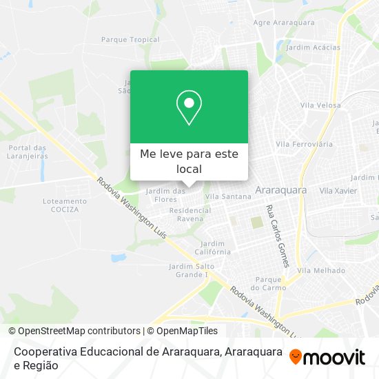 Cooperativa Educacional de Araraquara mapa