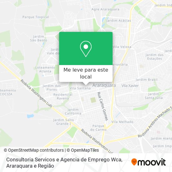 Consultoria Servicos e Agencia de Emprego Wca mapa