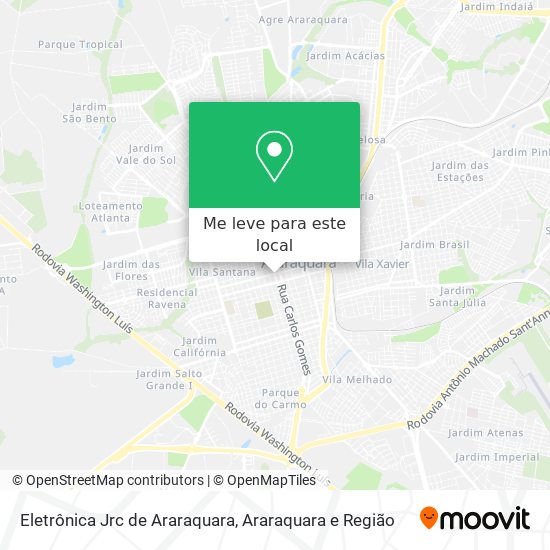 Eletrônica Jrc de Araraquara mapa