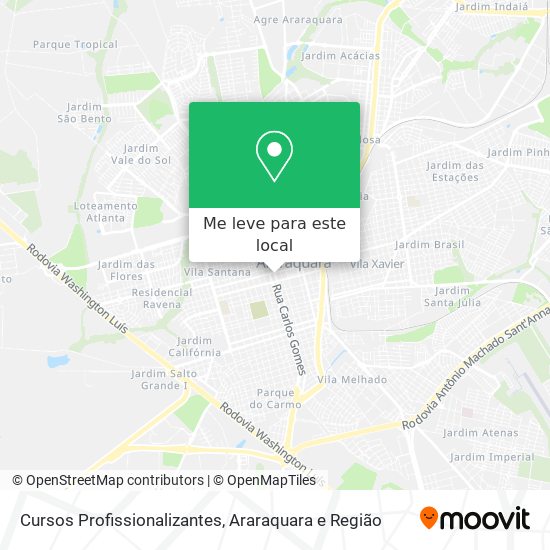 Cursos Profissionalizantes mapa