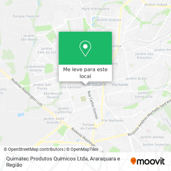 Quimatec Produtos Químicos Ltda mapa