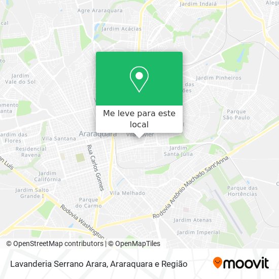 Lavanderia Serrano Arara mapa