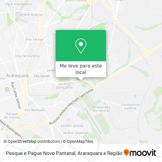 Pesque e Pague Novo Pantanal mapa