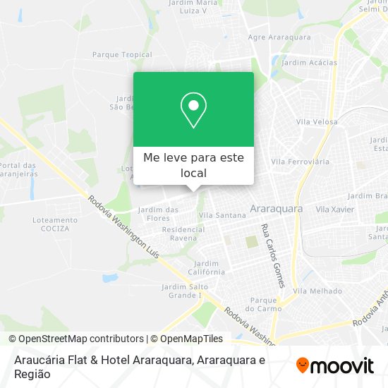 Araucária Flat & Hotel Araraquara mapa
