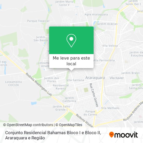 Conjunto Residencial Bahamas Bloco I e Bloco II mapa