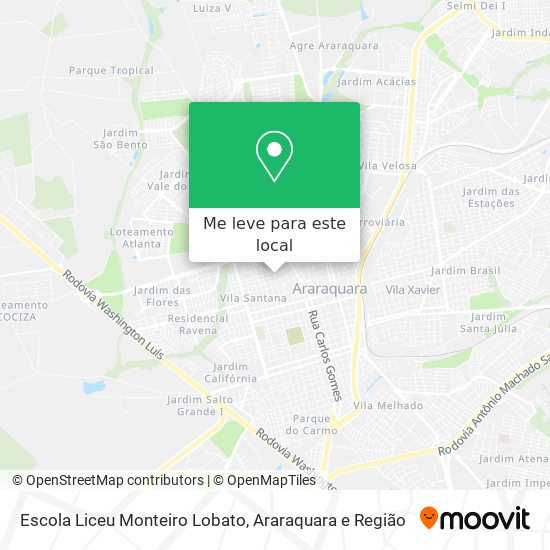 Escola Liceu Monteiro Lobato mapa
