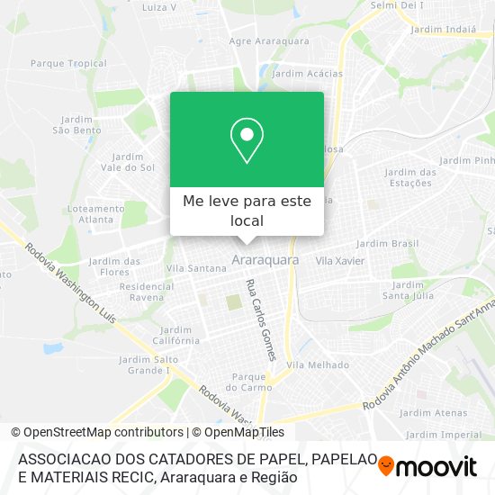 ASSOCIACAO DOS CATADORES DE PAPEL, PAPELAO E MATERIAIS RECIC mapa