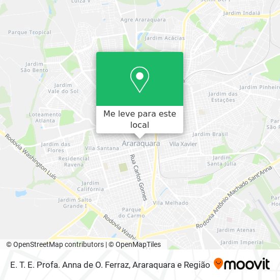 E. T. E. Profa. Anna de O. Ferraz mapa