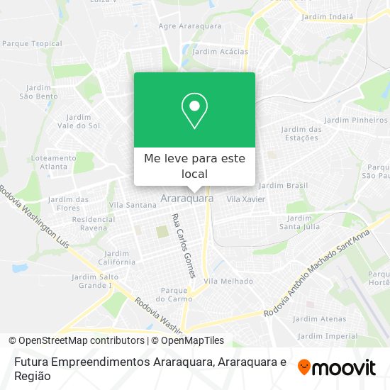 Futura Empreendimentos Araraquara mapa
