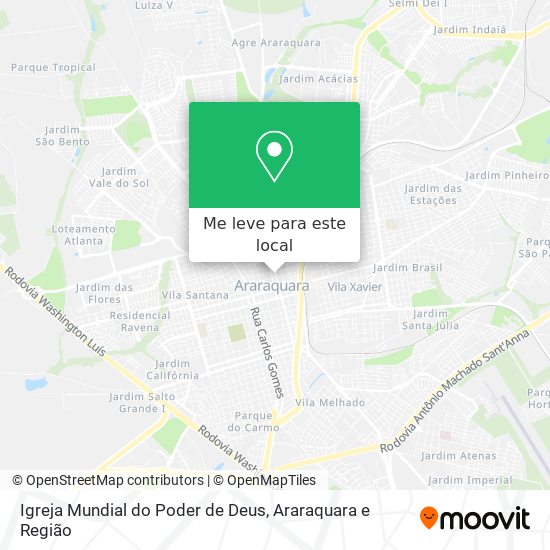 Igreja Mundial do Poder de Deus mapa