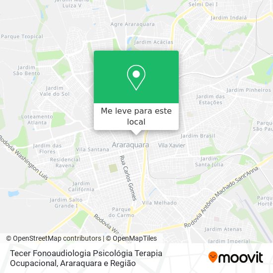 Tecer Fonoaudiologia Psicológia Terapia Ocupacional mapa