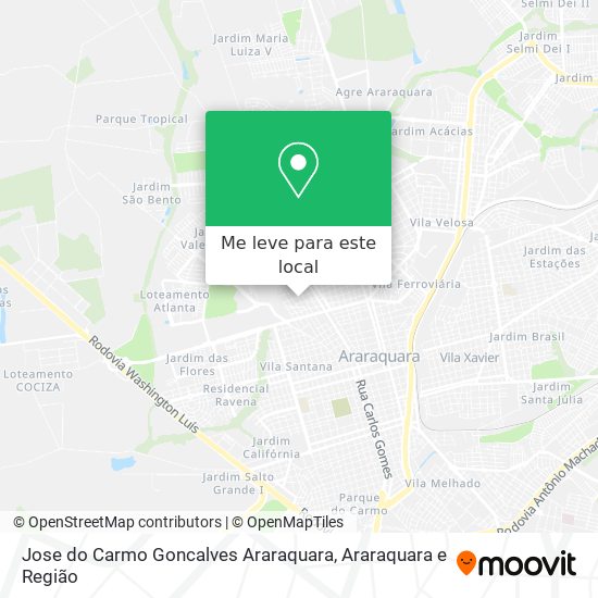 Jose do Carmo Goncalves Araraquara mapa