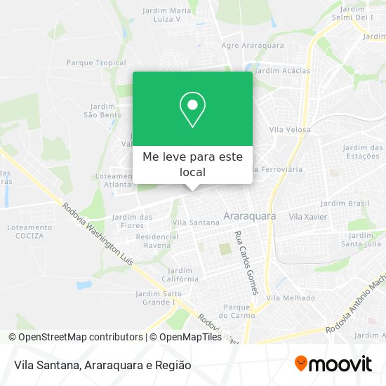 Vila Santana mapa