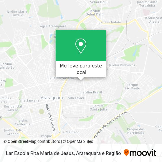 Lar Escola Rita Maria de Jesus mapa
