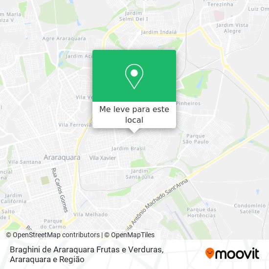Braghini de Araraquara Frutas e Verduras mapa