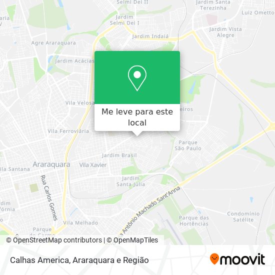 Calhas America mapa