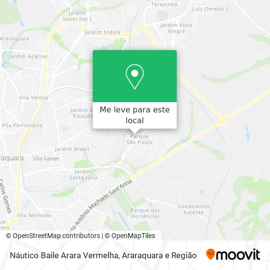 Náutico Baile Arara Vermelha mapa