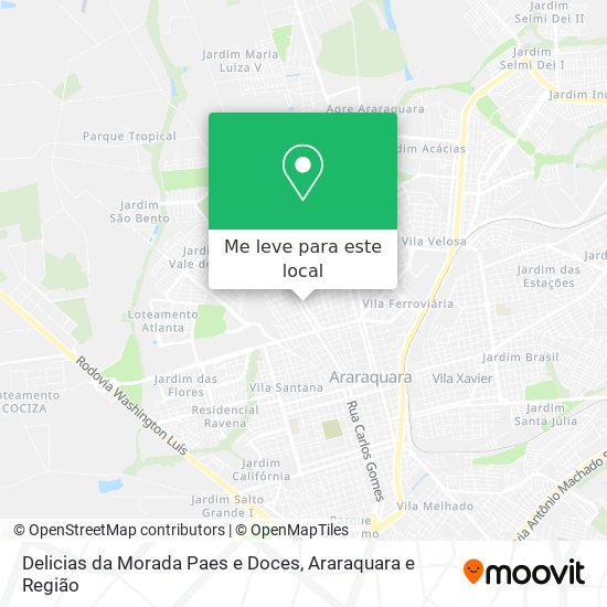 Delicias da Morada Paes e Doces mapa