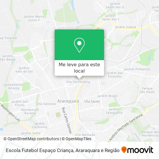 Escola Futebol Espaço Criança mapa