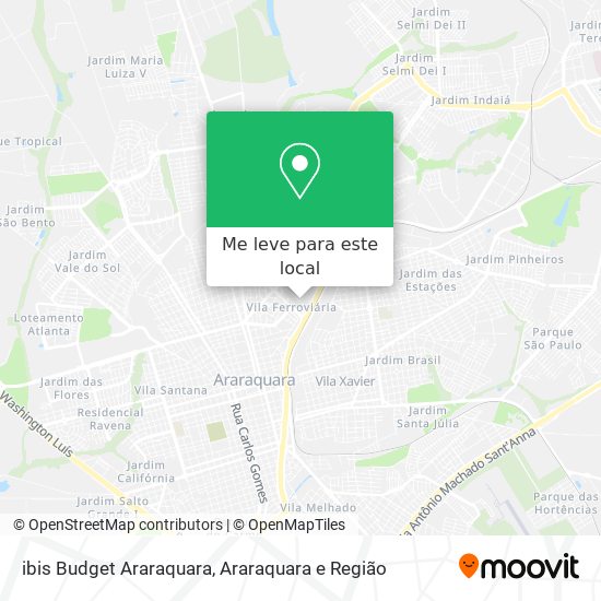 ibis Budget Araraquara mapa