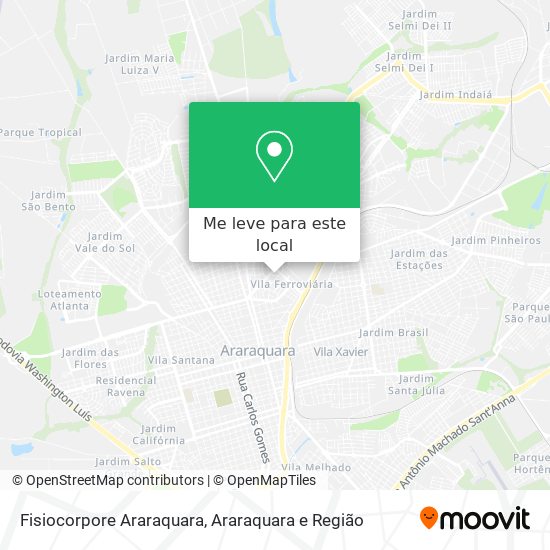 Fisiocorpore Araraquara mapa