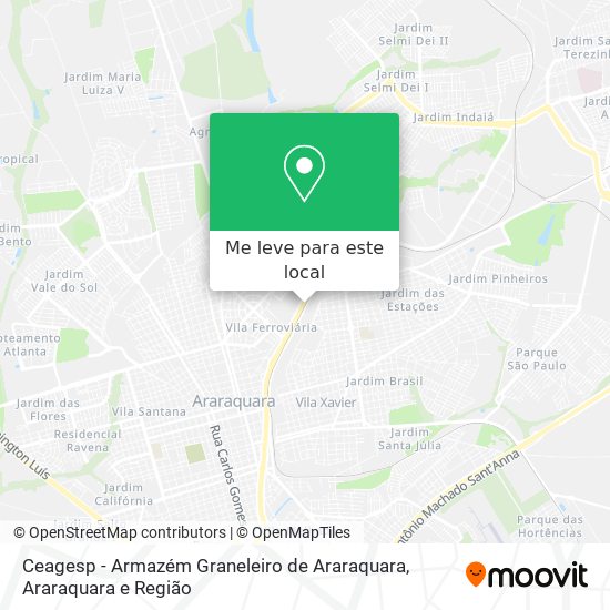 Ceagesp - Armazém Graneleiro de Araraquara mapa