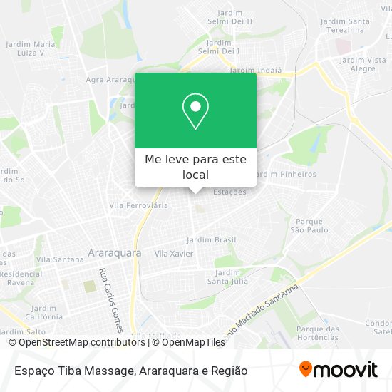 Espaço Tiba Massage mapa