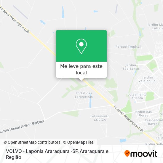 VOLVO - Laponia Araraquara -SP mapa