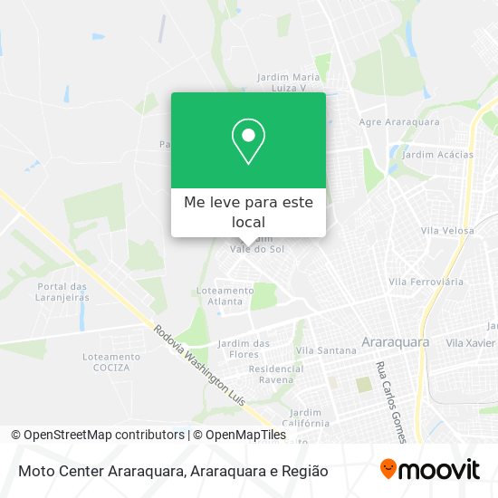 Moto Center Araraquara mapa