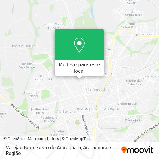 Varejao Bom Gosto de Araraquara mapa